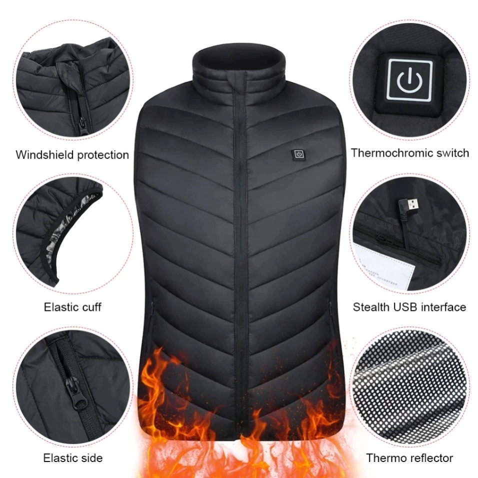 EmberFlow™ Heated Vest — Unleash Lightweight, Unstoppable Warmth That Boosts Energy and Melts Winter Aches