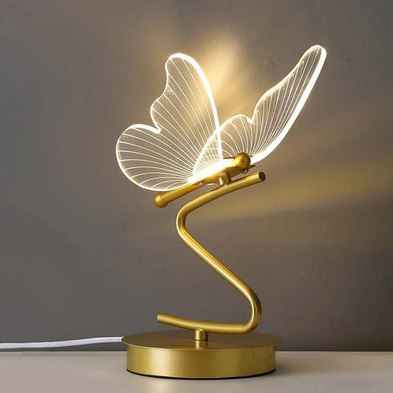 Butterfly LED Desk Lamp with Acrylic Wings – Cozy Ambient Glow
