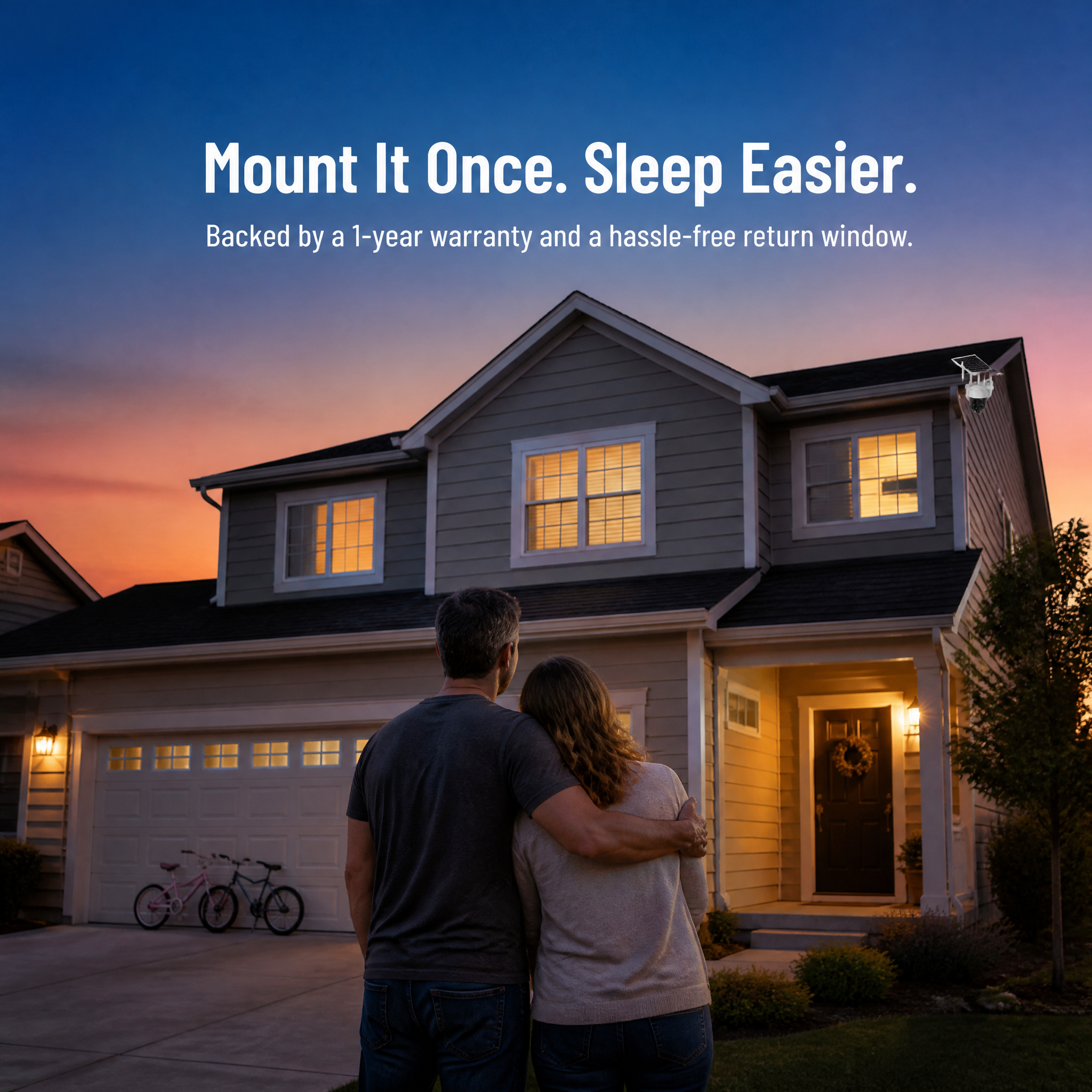 VeroLuxe™ Solar Security Cam — Monitor Every Angle Night and Day, Wire-Free Convenience