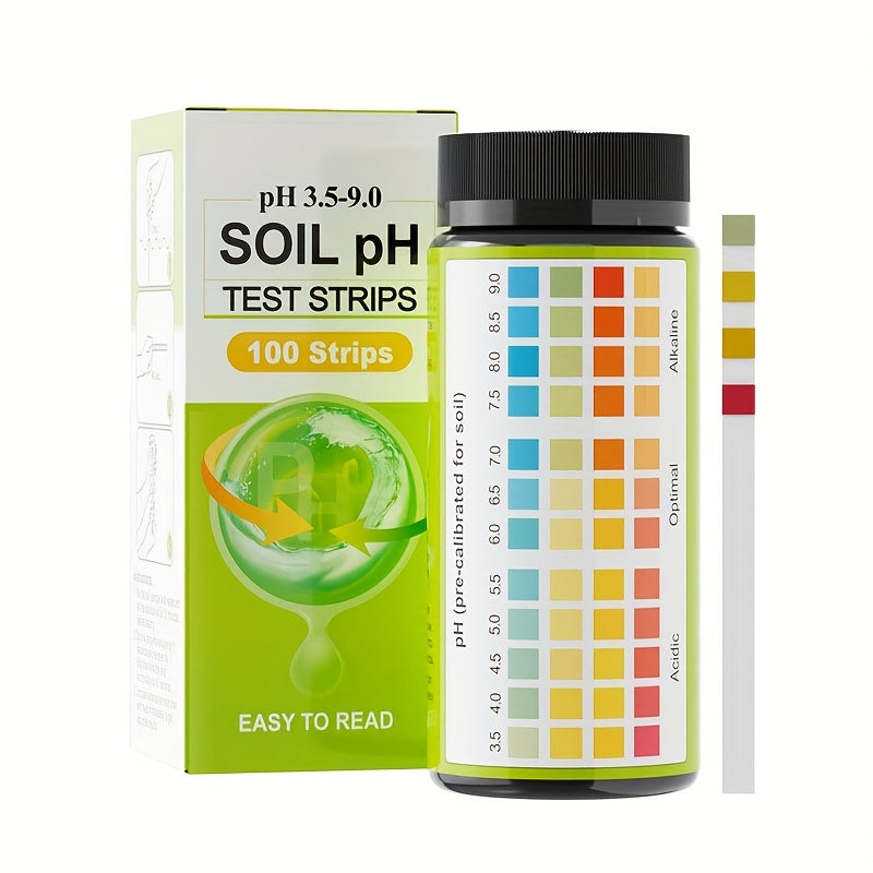 EcoTest – 100 Soil pH Strips for Perfect Garden Health