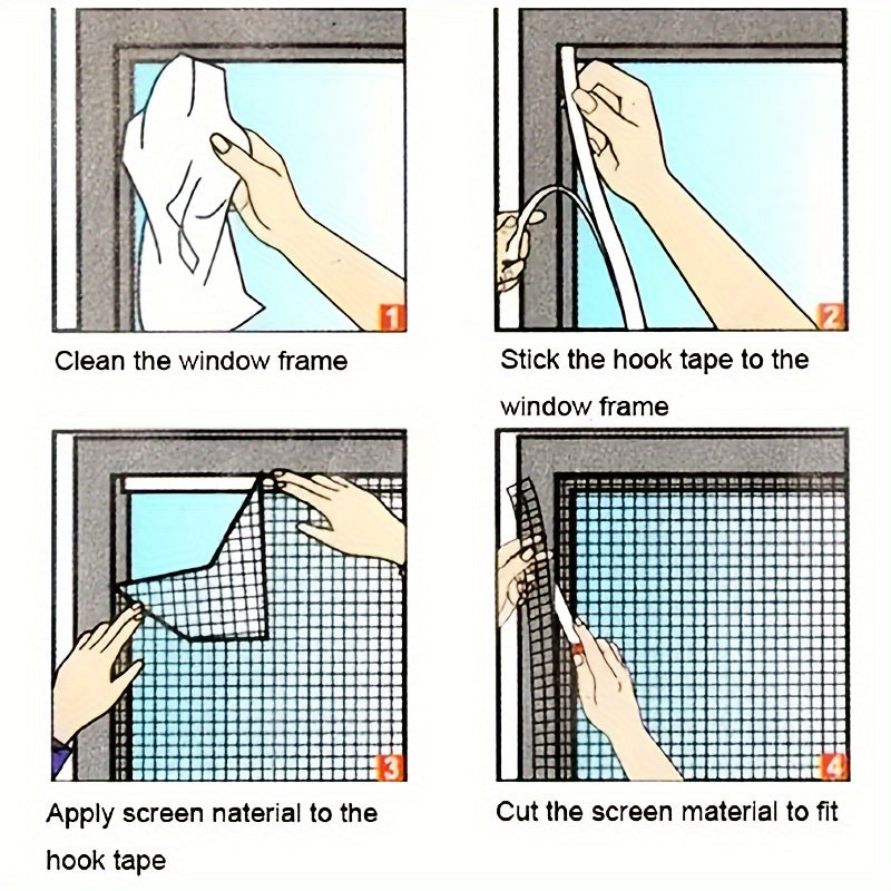 InsectGuard – Custom Fit Self-Adhesive Window Screen Kit