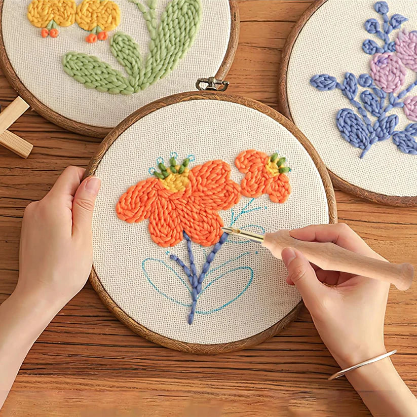 ThreadCrest™ Premium Embroidery Kit — Create Flawless Stitches That Make Every Design Shine with Joy