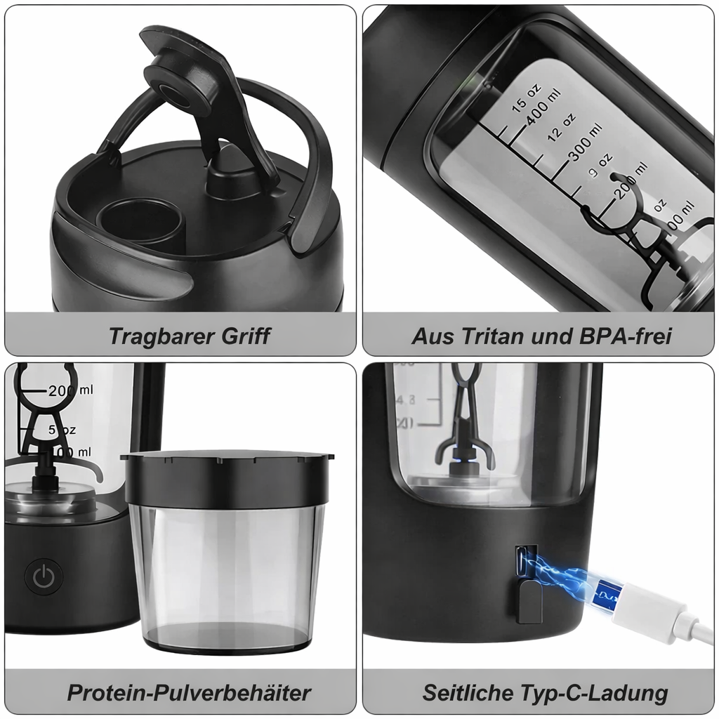 Electric Protein Blender | Self-Stirring Shaker Bottle | USB Charged Mixer | BlendGo