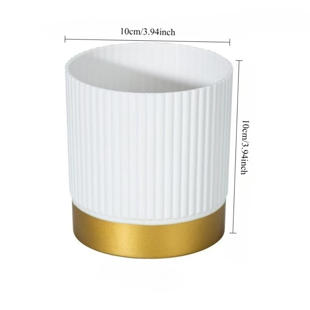 Chic Striped Planter for Stylish Indoor Greenery