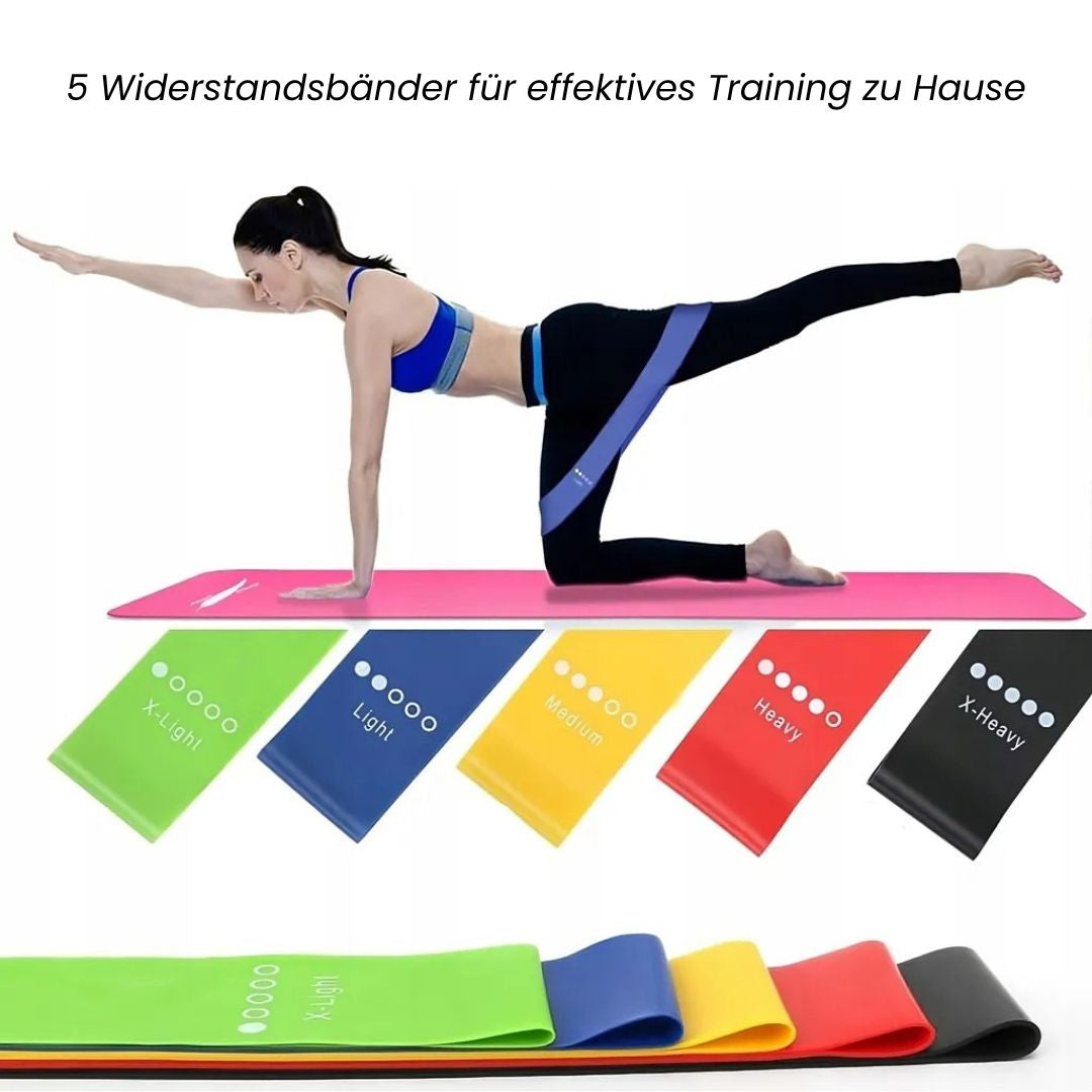 5-Piece Resistance Band Set for Home Workouts | Strength Training Bands