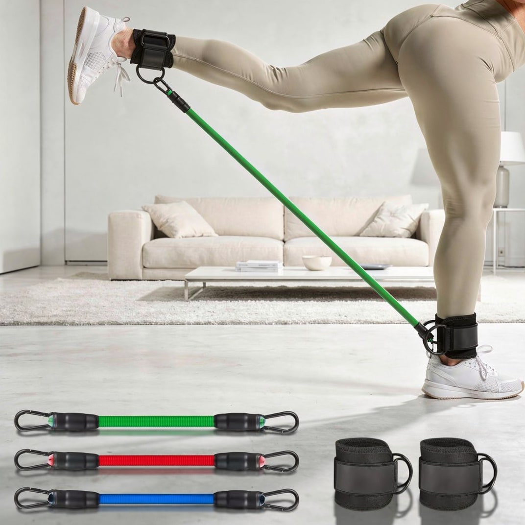 Ankle Strap Resistance Bands for Home Leg Workouts
