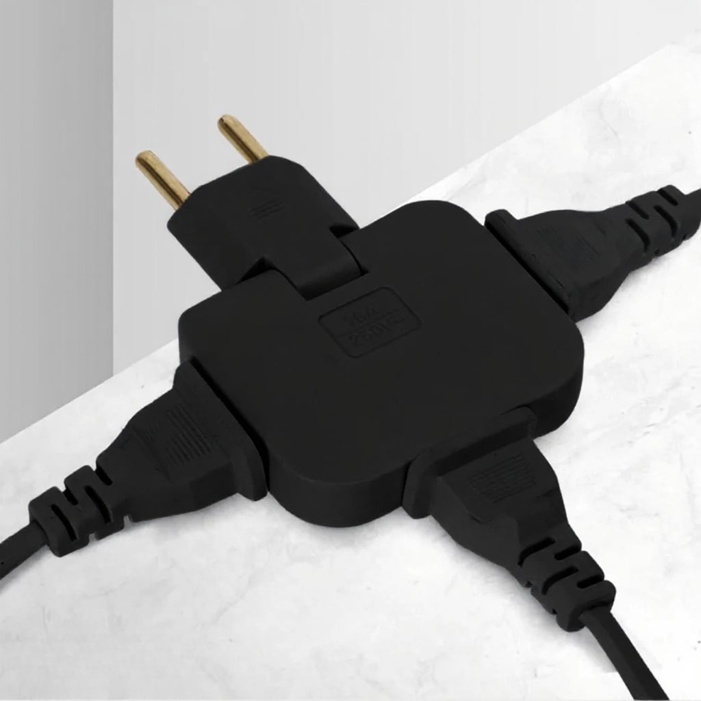 Ultra-Slim 3-Outlet Rotating Power Adapter