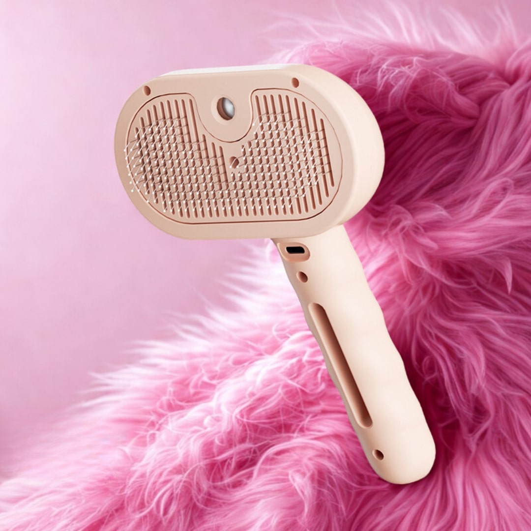 Pet Grooming Brush with Steam Function for Dogs & Cats