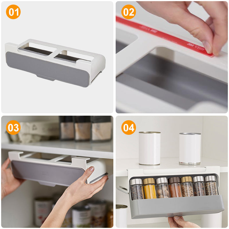 Smart Spice Rack | Under-Shelf Organizer for Kitchen Clarity
