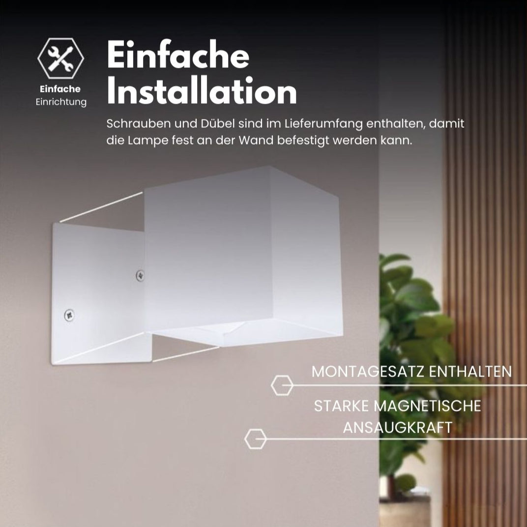 Cordless LED Wall Light with Sensor | Stylish Indoor & Outdoor Lamp