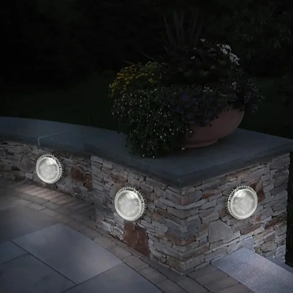 Solar-Powered Waterproof Ground Lights for Outdoor Spaces