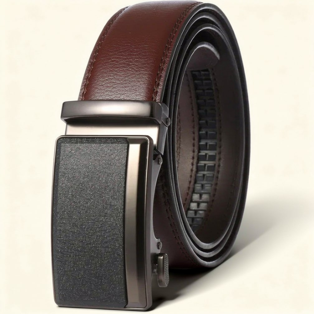 Adjustable Leather Belt for Men | No-Hole Design