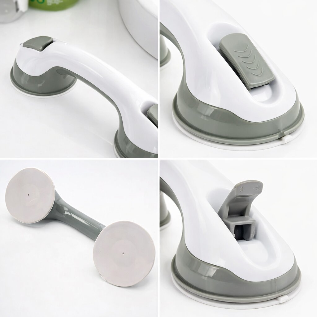 Secure Bathroom Grab Bar with Suction Mount for Easy Grip