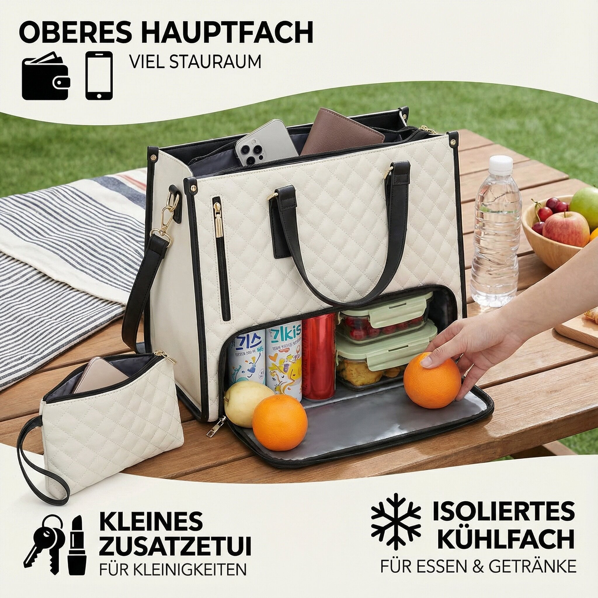Chic Insulated Tote Bag for Women | Stylish Cooler Bag