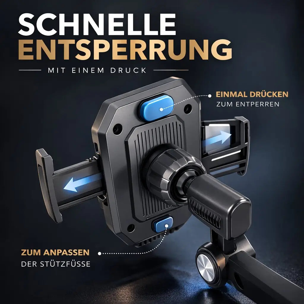Smart Auto Phone Mount with Suction Cup & 360° Rotation