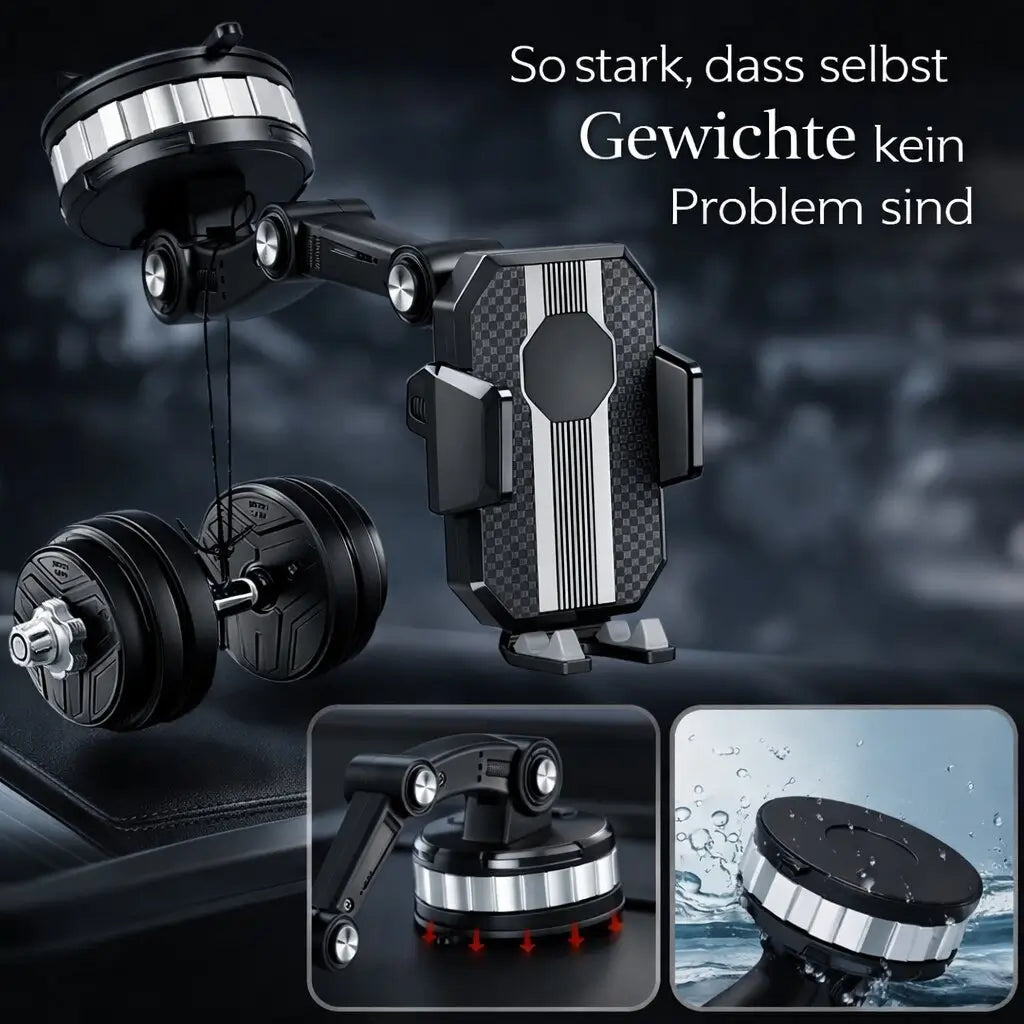 Smart Auto Phone Mount with Suction Cup & 360° Rotation