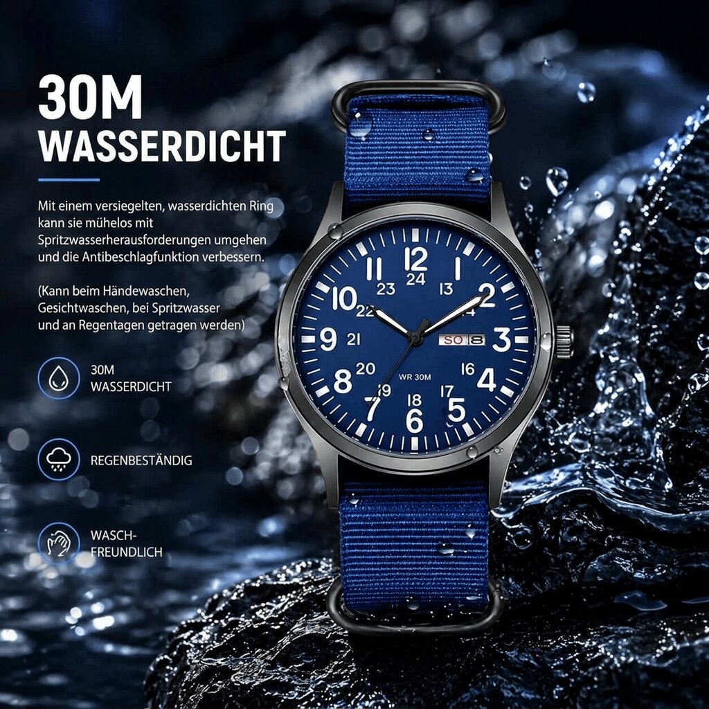 Men's Adventure Watch | Waterproof & Scratch-Resistant Design