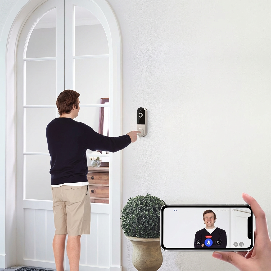 Advanced Wireless Doorbell Camera with AI Detection and Night Vision