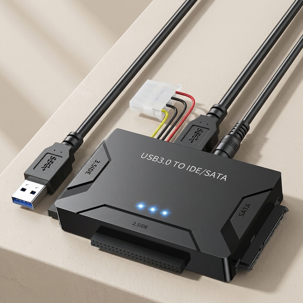 Universal SATA IDE to USB 3.0 Hard Drive Link with Power Supply