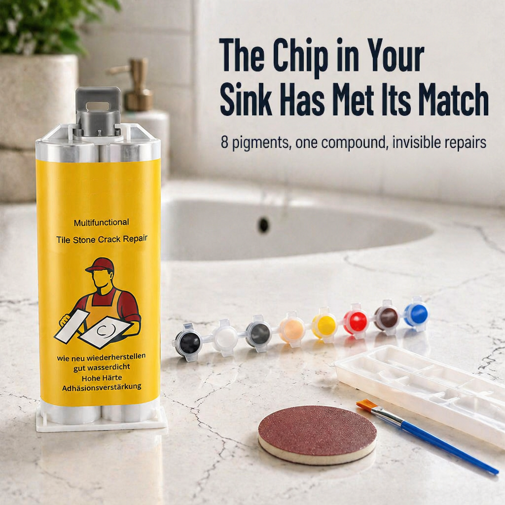 LuxePatch™ — Match Color & Repair Cracked Tile, Stone, or Porcelain Fast