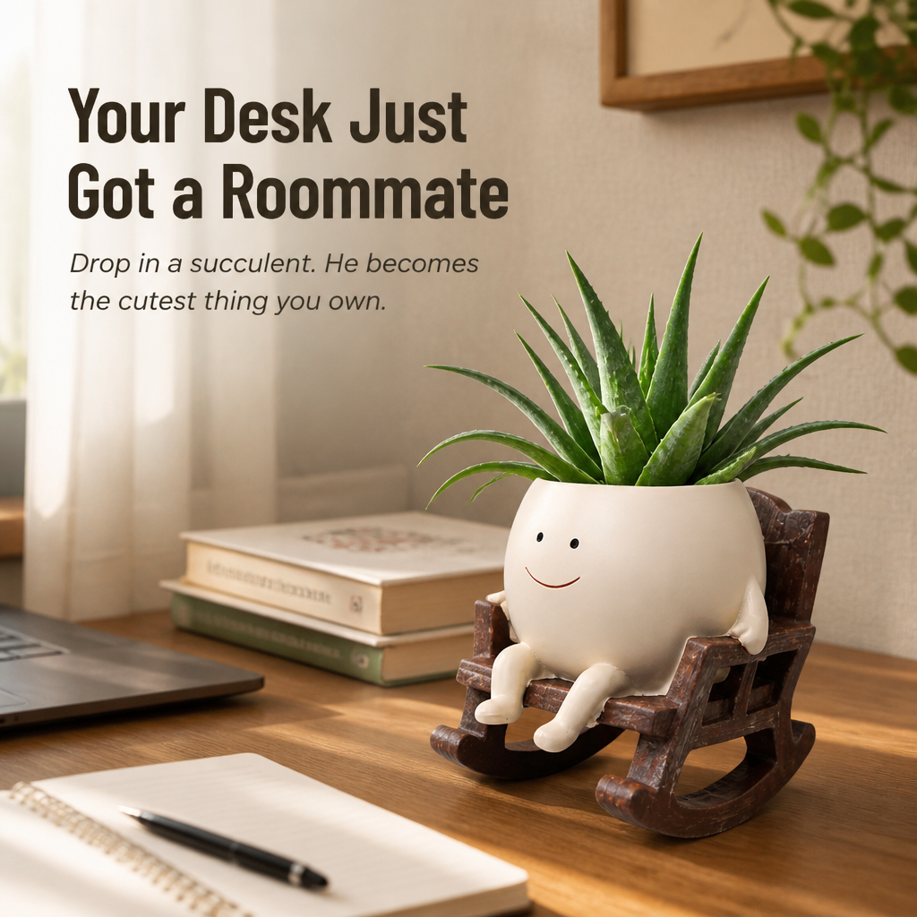 VivaChairs™ — Transform Any Succulent Into a Grinning Desk Companion Instantly