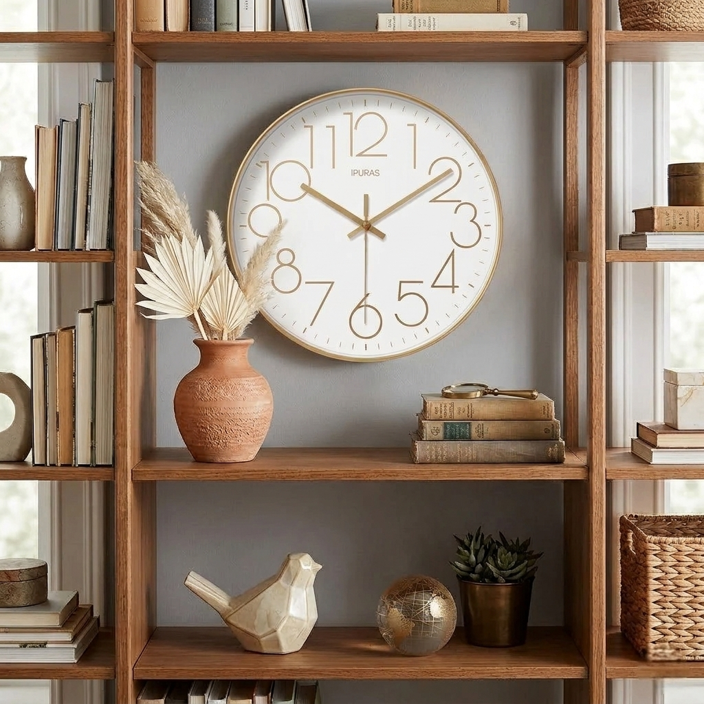 Elegant Silent Wall Clock with Minimalist Design