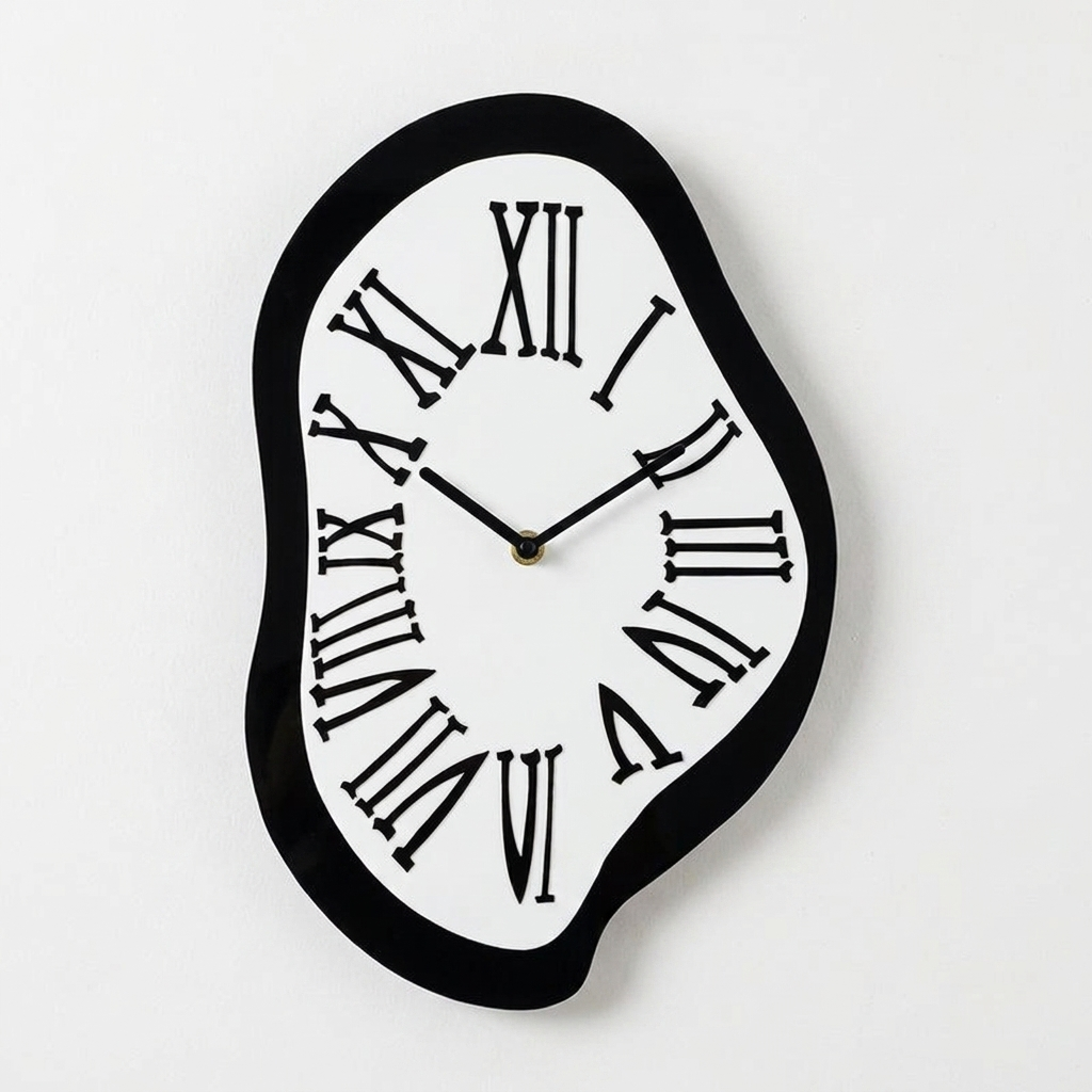 Stylish Silent Wall Clock with Unique Acrylic Design