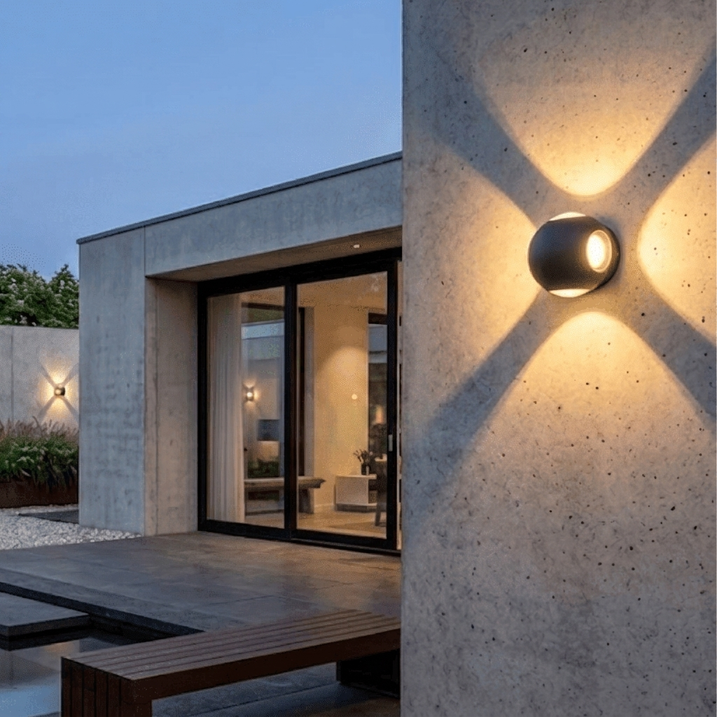 Sleek Outdoor LED Wall Light for Patios and Entrances