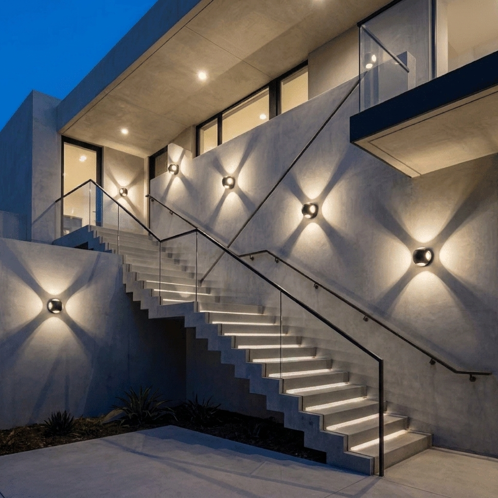 Sleek Outdoor LED Wall Light for Patios and Entrances