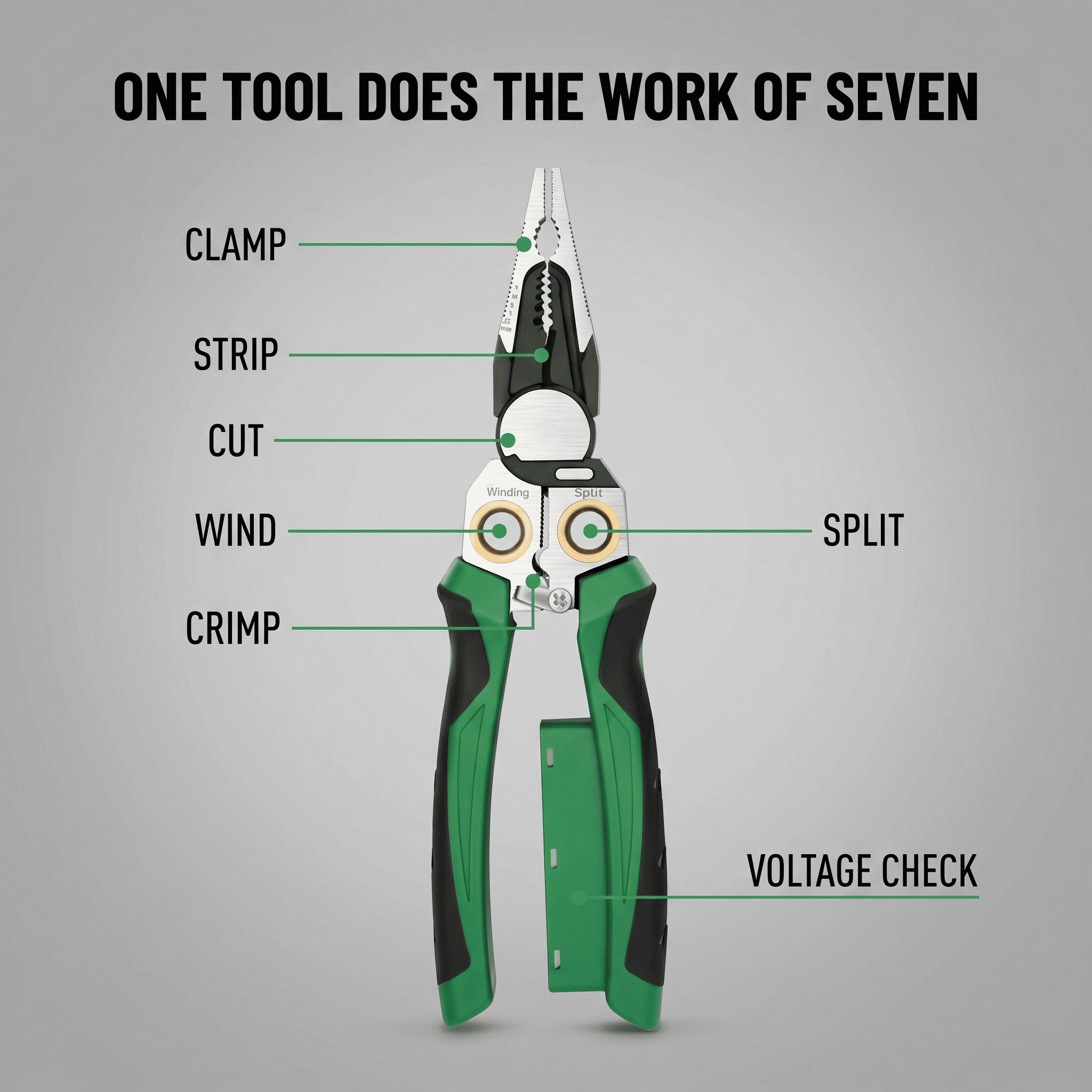 VoltCraft Pro™ — Strip, Cut, Crimp & Test Any Wire With One 7-in-1 Tool