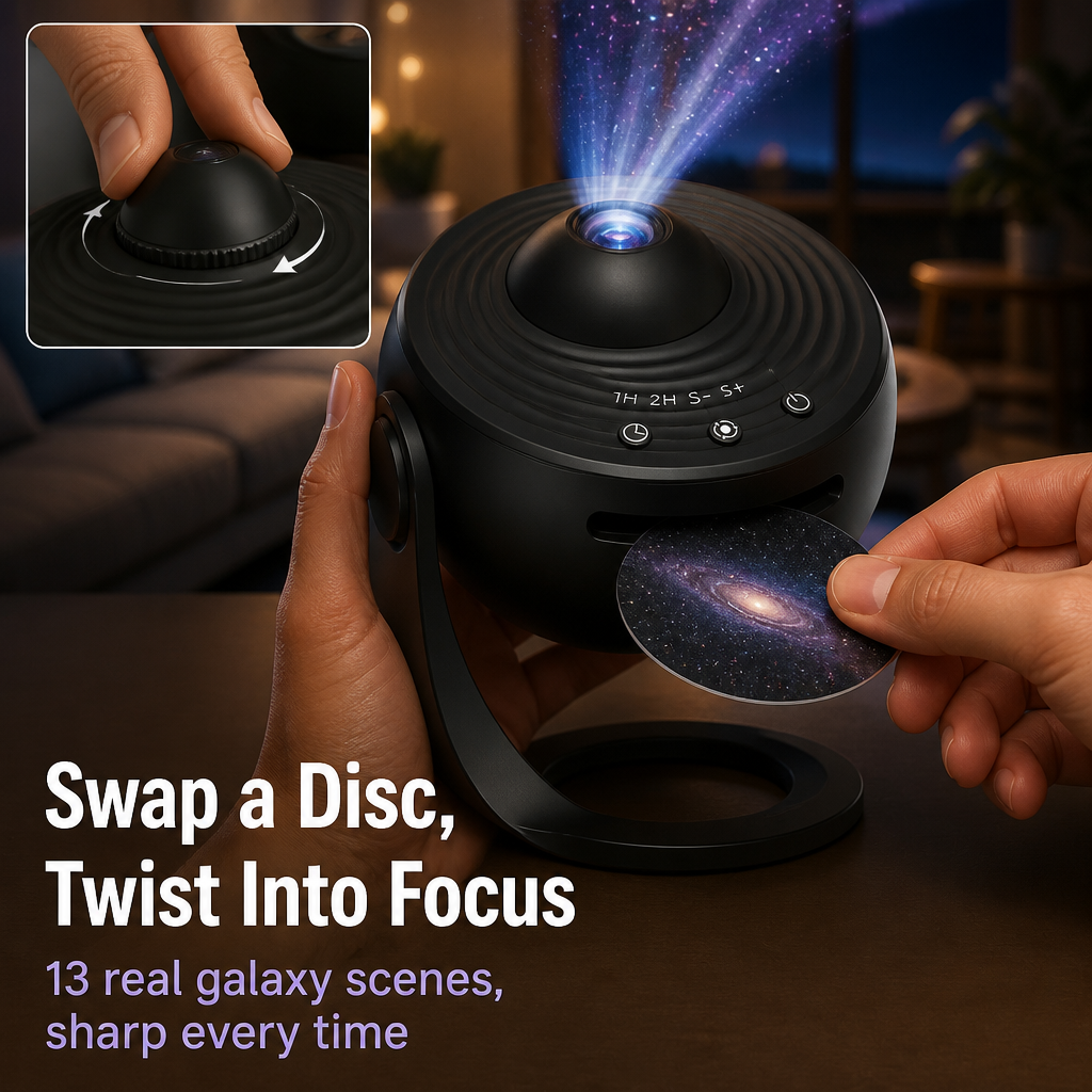 CosmiShade™ — Turn Any Ceiling Into a Real Planetarium, Not Laser Dots