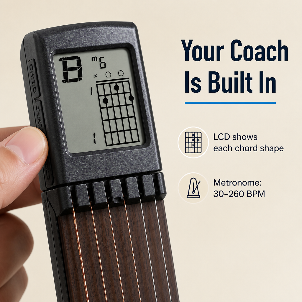 AXIOM Grip™ — Build Real Chord Muscle Memory Anywhere, Dead Silent