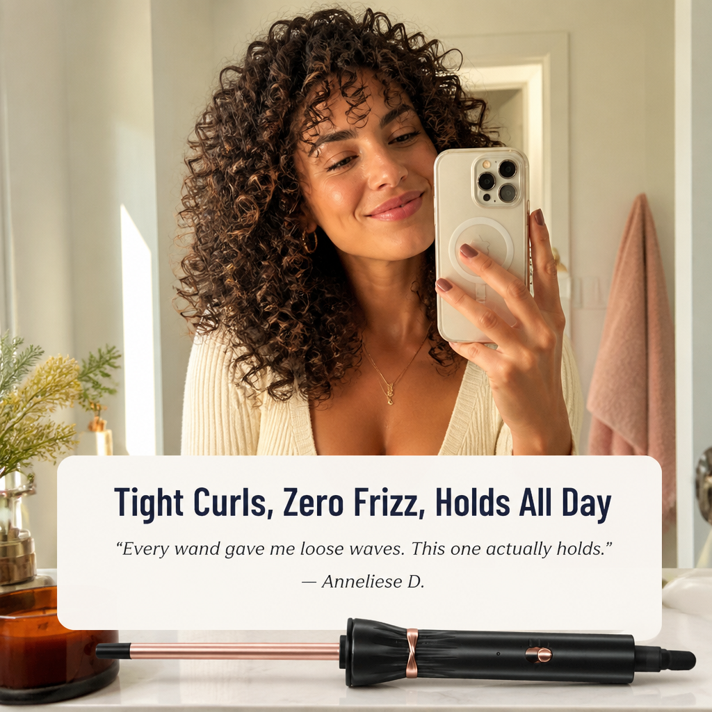 LuminaWave™ — Set Tight, Springy Curls That Hold Past Lunch Without Frying Your Hair