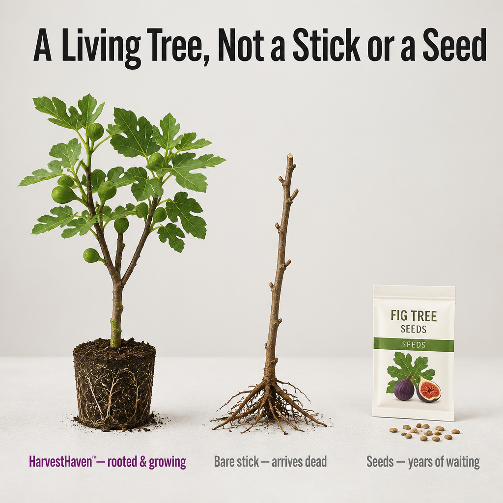 HarvestHaven™ — Plant a Rooted Fig Tree That Fruits for Years | Ships Ready to Grow
