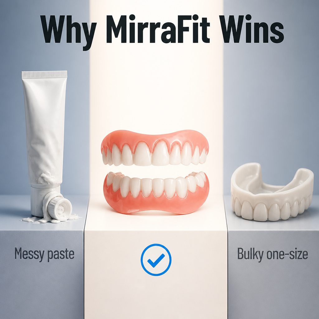 MirraFit™ — Snap On a Full, Natural-Looking Smile in Under 5 Minutes | Mold-to-Fit at Home