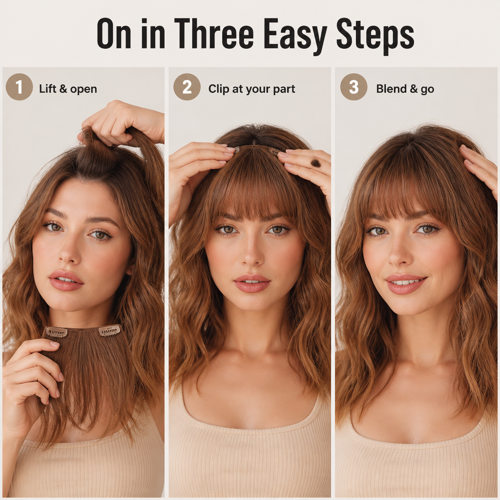 VenaBangs™ — Clip On Real-Hair Bangs That Blend So Well Nobody Can Tell