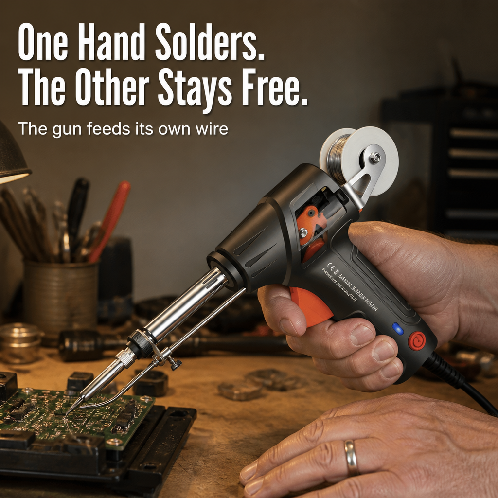 VoltEdge™ — Feed, Heat & Solder One-Handed in Under 20 Seconds