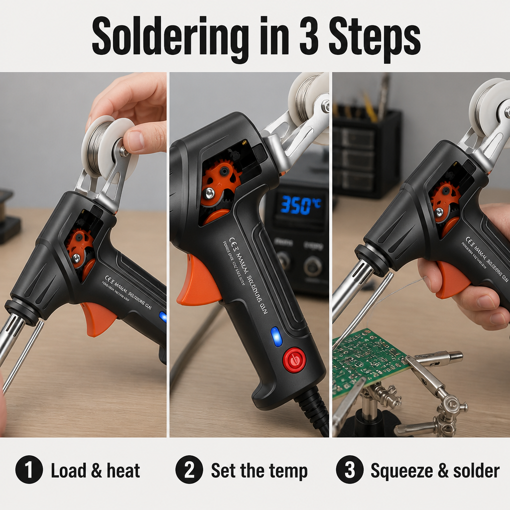 VoltEdge™ — Feed, Heat & Solder One-Handed in Under 20 Seconds