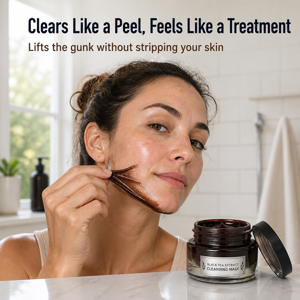 VitaLuxe™ Black Tea Mask — Lift Out Gunk & Feed Skin in One Peel | 1+1 FREE TODAY