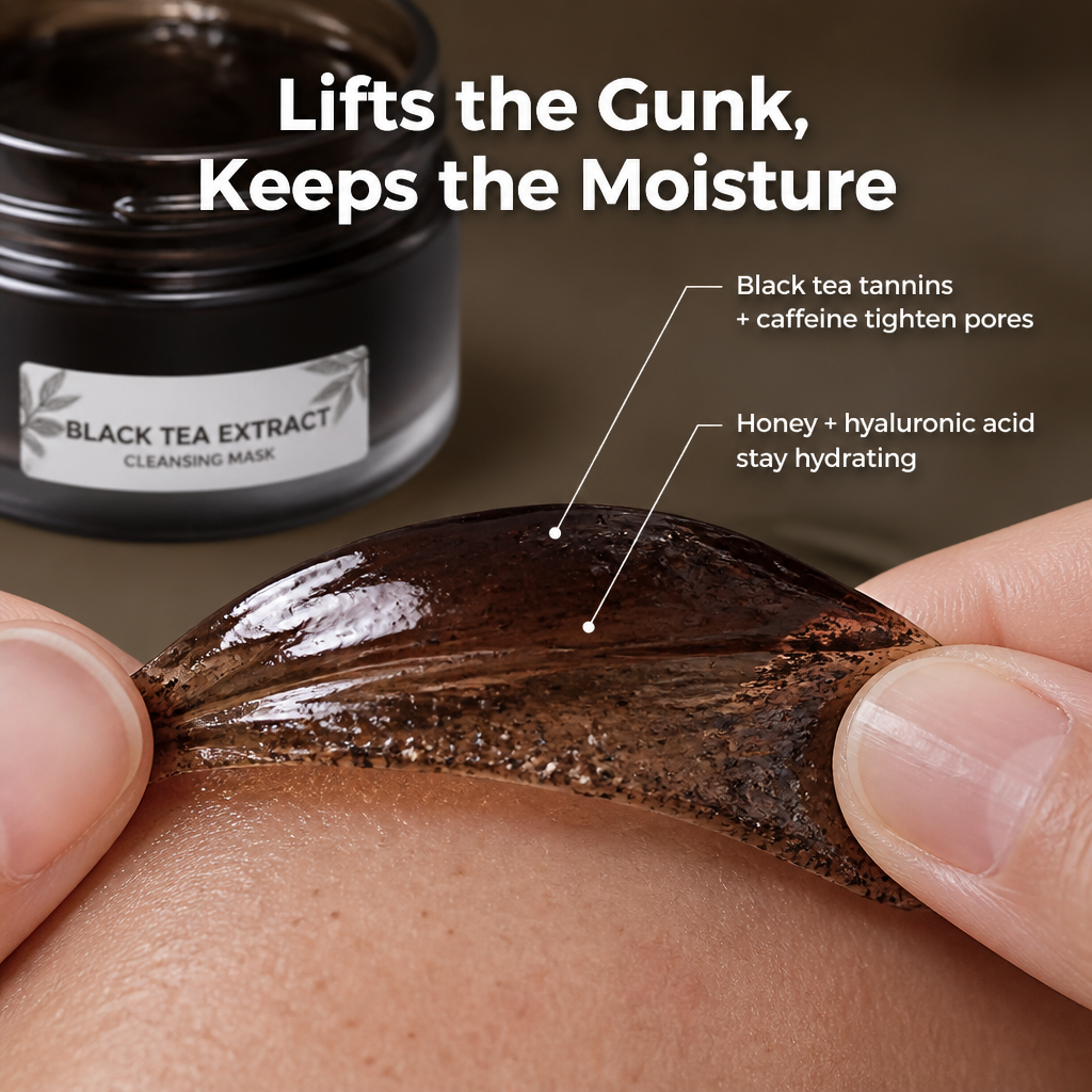 VitaLuxe™ Black Tea Mask — Lift Out Gunk & Feed Skin in One Peel | 1+1 FREE TODAY