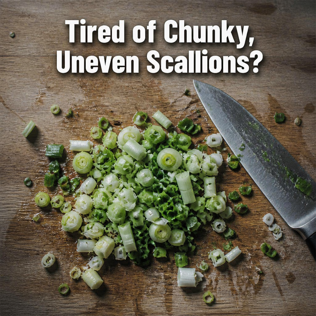 QuickSlicePro™ — Shred Scallions Paper-Thin in One Clean Stroke | 304 Steel