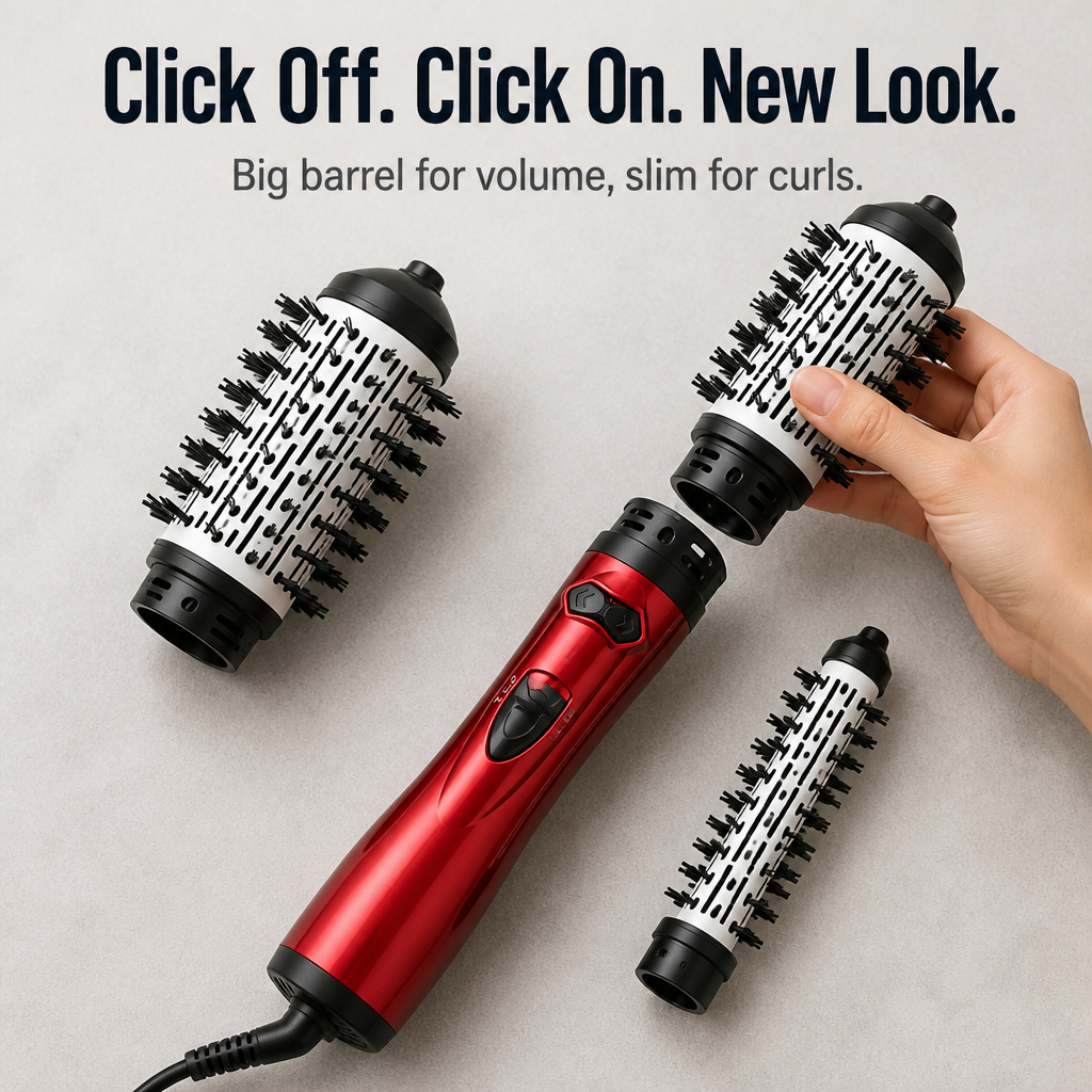 LumaSilk™ — Dry, Volumize & Curl Hands-Free While the Brush Spins For You