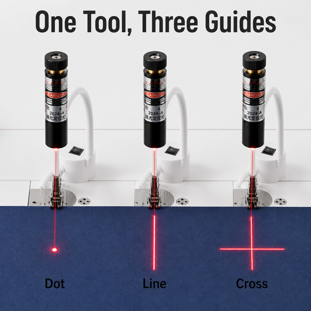 StitchBeam™ — Sew Dead-Straight Seams With a Laser Guide That Snaps On Any Machine