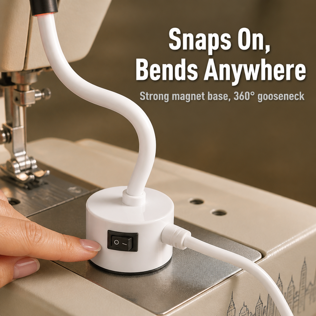 StitchBeam™ — Sew Dead-Straight Seams With a Laser Guide That Snaps On Any Machine