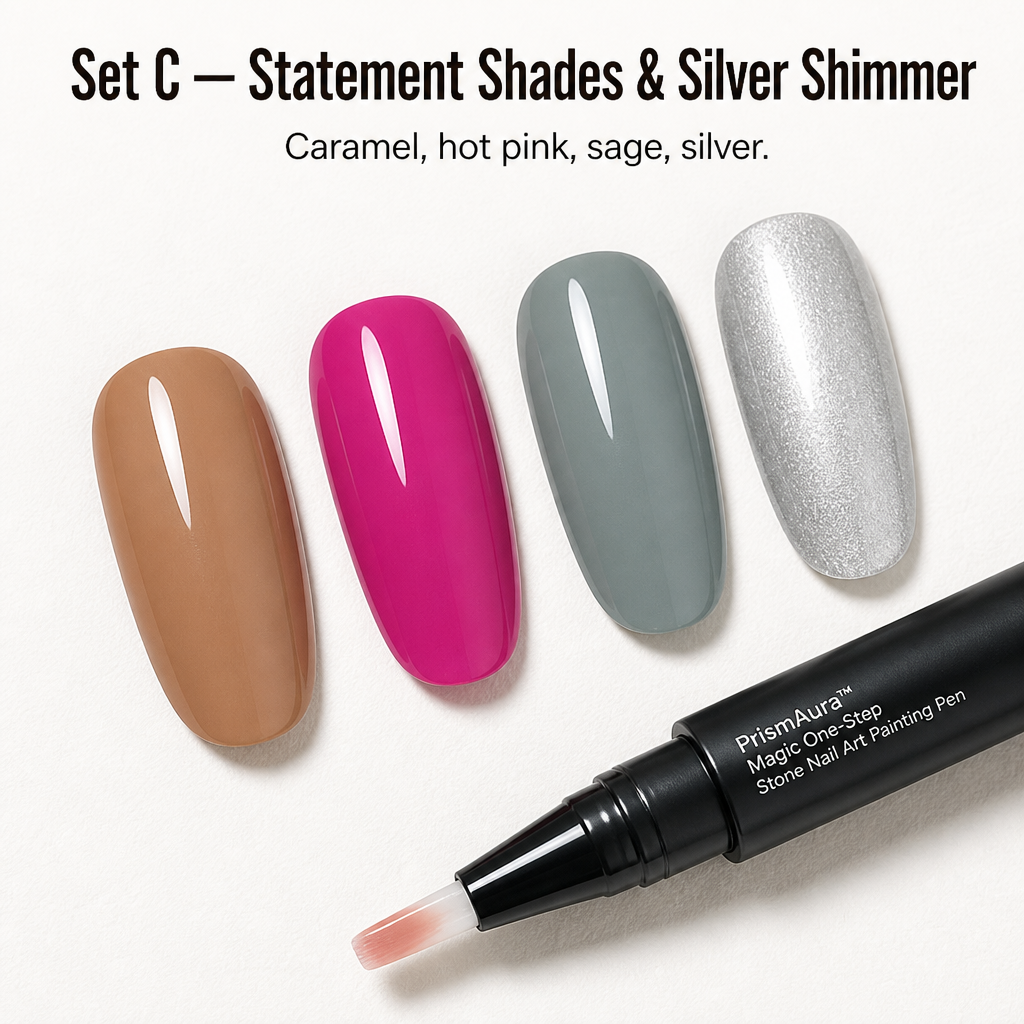 PrismAura™ Gel Pen — Twist, Paint & Air-Dry Glossy Nails Without a Lamp | 28-Shade Set