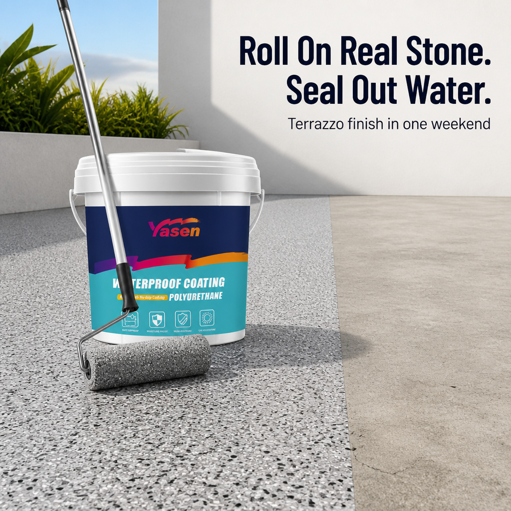 StoneGuard™ — Roll On Real Terrazzo Stone & Waterproof Any Surface in One Weekend