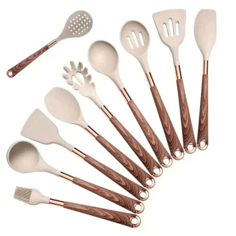 Essential 10-Piece Silicone Cooking Utensil Collection