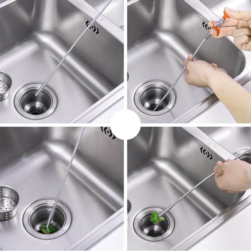 Stainless Steel Drain Cleaner Tool – Flexible Design