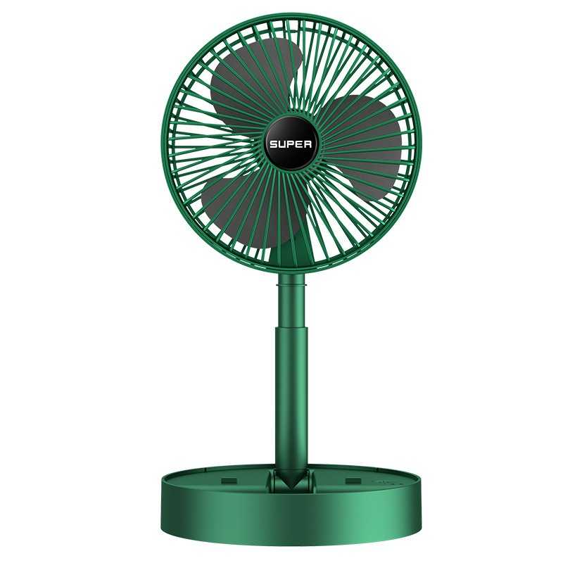 Compact Rechargeable Fan with Adjustable Speed and Rotation