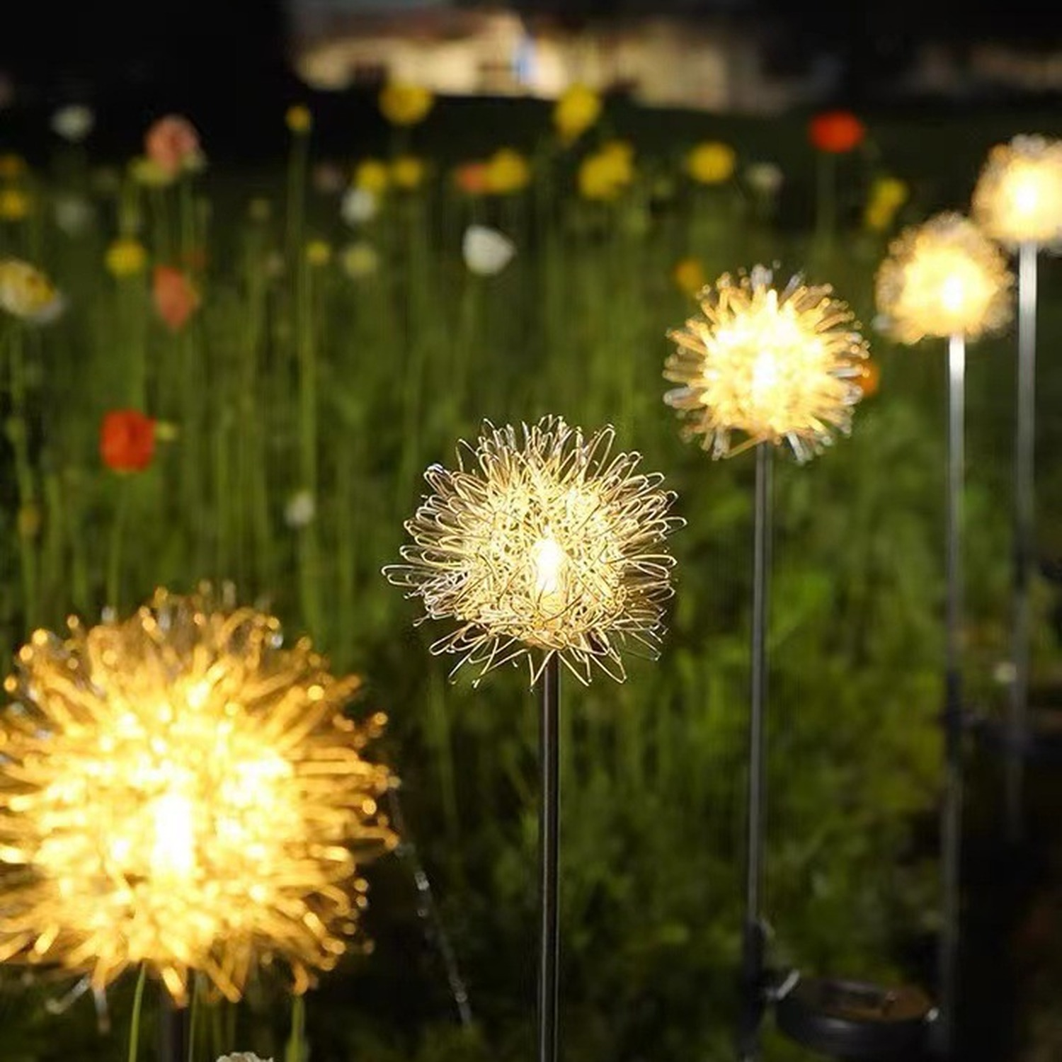 Enchanting Solar Dandelion Lights for Outdoor Ambiance